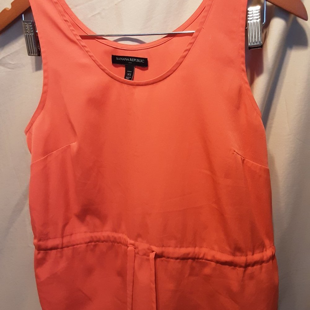 Banana Republic Orange Tie up Blouse SZ SM 💕